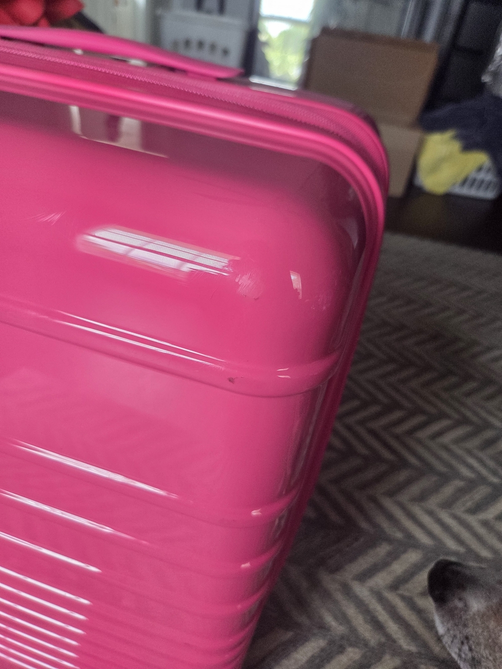 BEIS X BARBIE Bright Pink Hard-Shell MEDIUM CHECK W/ Bags Luggage - Picture 12 of 12